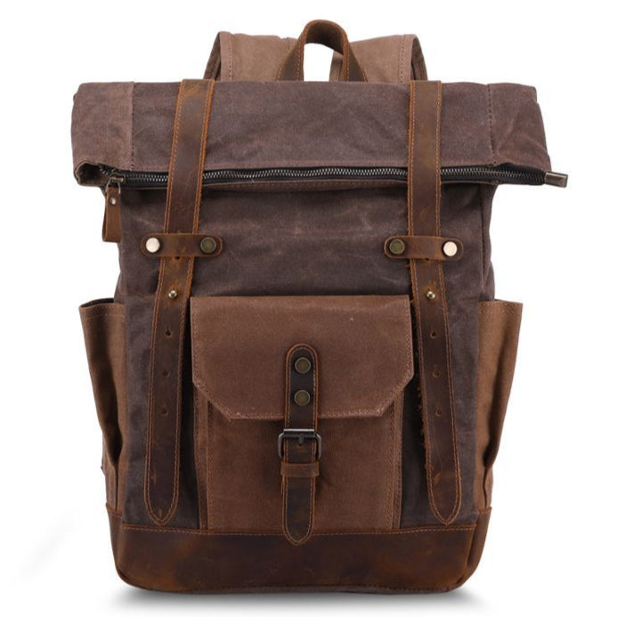 Vintage Oil Wax Waterproof Canvas Traveling Bag