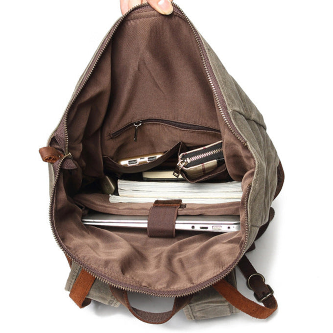 Vintage Oil Wax Waterproof Canvas Traveling Bag