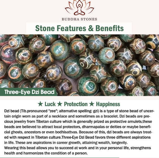Three-eye Agate Tibet Beads Men's Bracelet