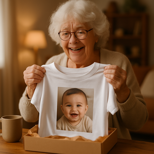 🎁 Maglietta Personalizzata con Foto – Regalo per la Nonna o il Nonno 👵👴